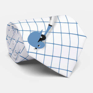Corbata Bate de béisbol Ball Casco Azul Check Necktie