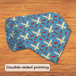 Corbata Bates de cricket repiten el patrón azul