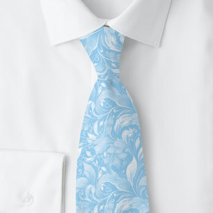 Corbata Batik Botánico Baby Blue