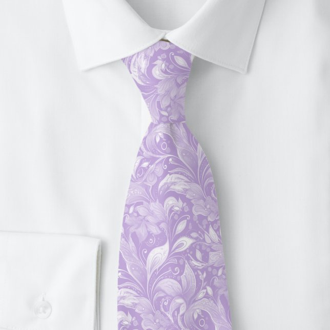 Corbata Batik Botánico de Lavanda (Subido por el creador)