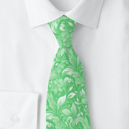 Corbata Batik Botánico Esmeralda