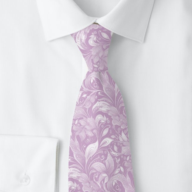 Corbata Batik Botánico Lila Polvoriento (Subido por el creador)