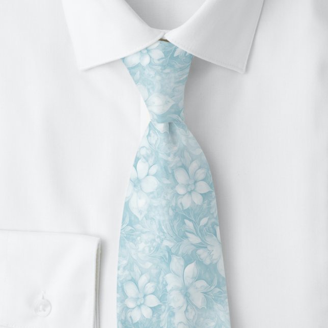 Corbata Batik Floral Azul Sereno (Subido por el creador)