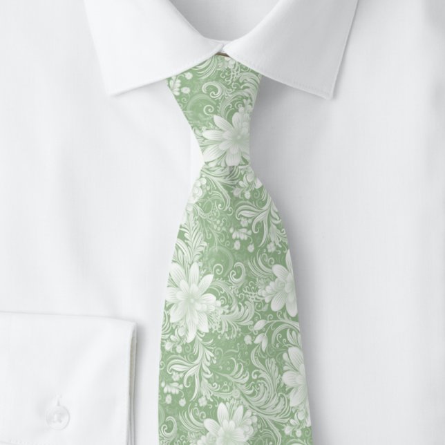 Corbata Batik Floral de Eucalipto (Subido por el creador)