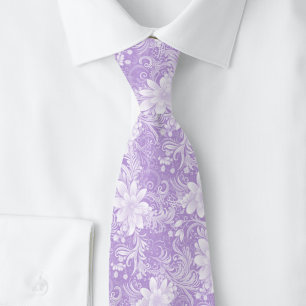 Corbata Batik Floral de Lavanda