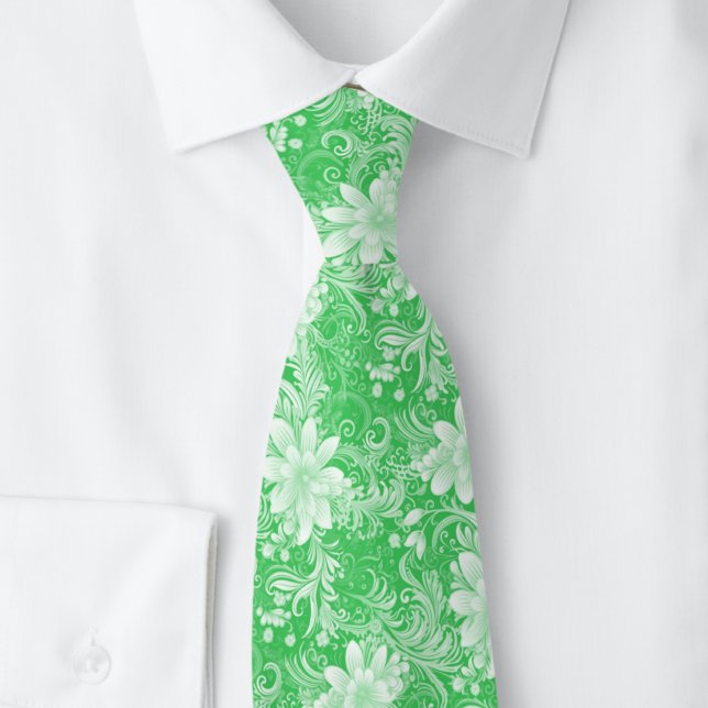 Corbata Batik Floral Esmeralda (Subido por el creador)