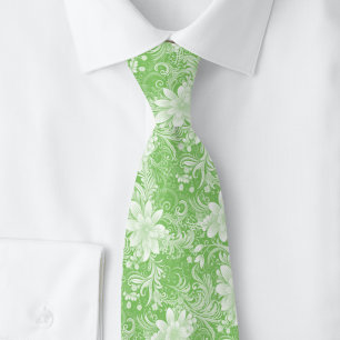 Corbata Batik Floral Menta