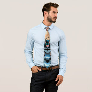 Corbata Batman en bicicleta con capa