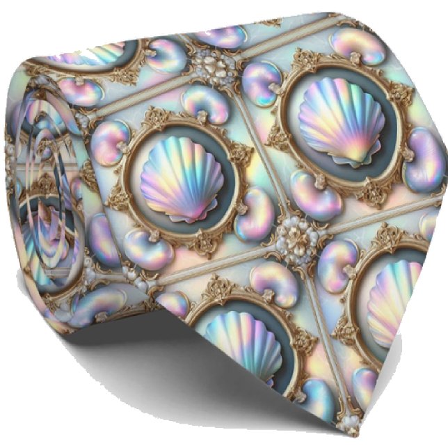 Corbata Beach Lovers Tie | Opal Seashell Pattern  (Subido por el creador)