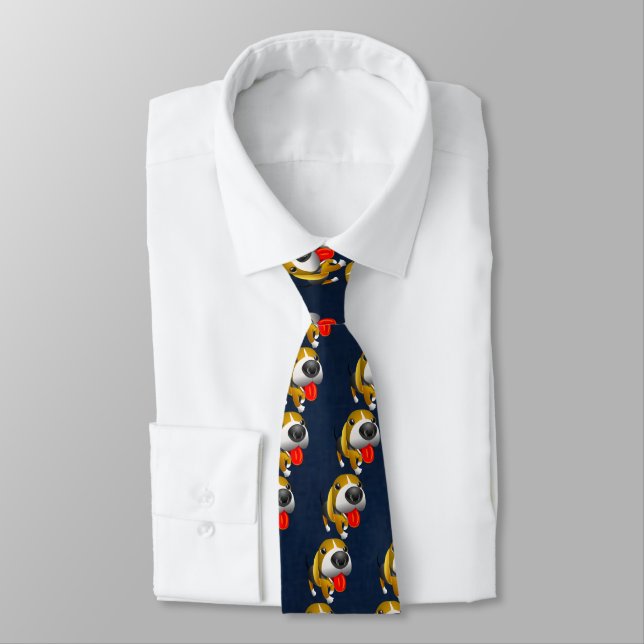 Corbata Beagle Cute Personalizado (Atado)