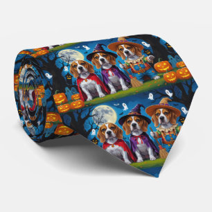 Corbata Beagle Dogs Calabaza Halloween Gracioso