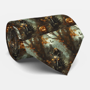 Corbata Beagle Riding Motorcycle Halloween Scary
