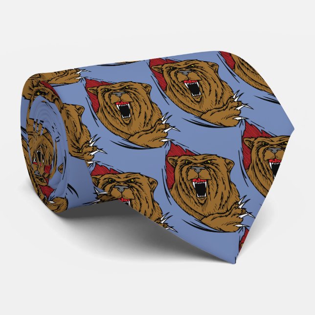Corbata Bears Team Mascot Football Basketball Necktie (Enrollado)