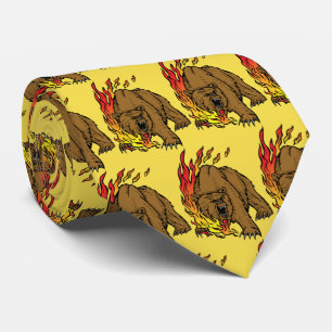 Corbata Bears Team Mascot Football Basketball Necktie