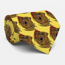 Bears Team Mascot Football Basketball Necktie