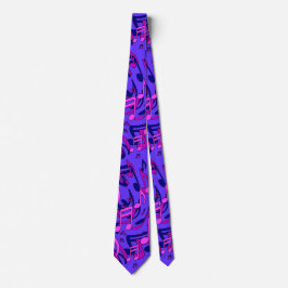 Corbata Beautiful Music Lively Notes Blue Purple Pink