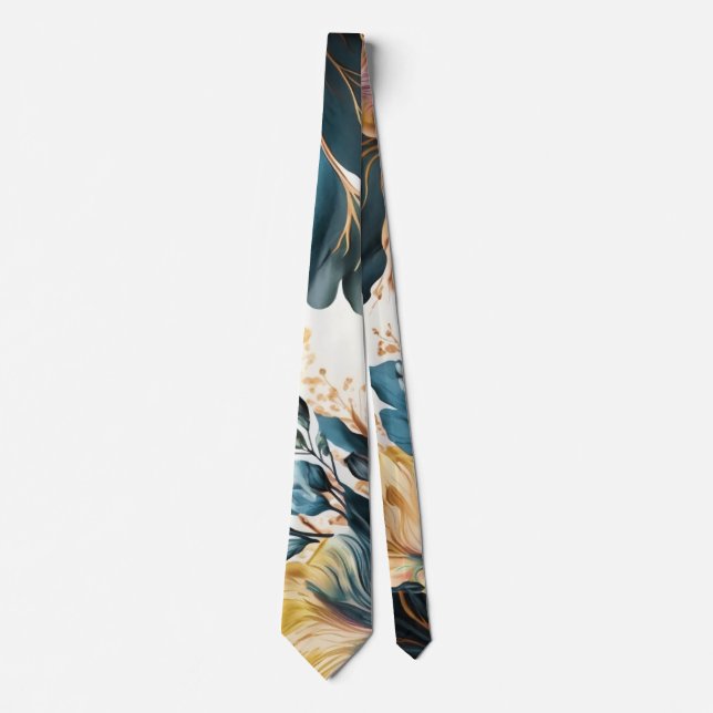 Corbata Beautiful watercolor floral (Anverso)