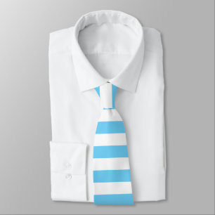 Corbata Bebé azul y franja blanca