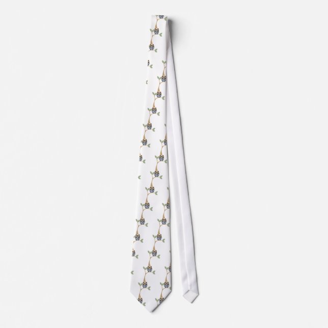Corbata Bebé de búho azul (Anverso)