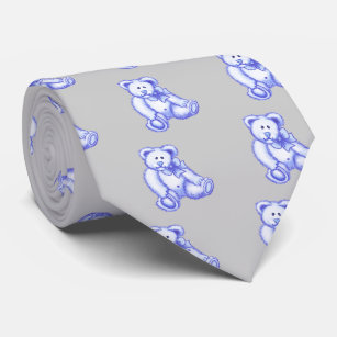 Corbata Bebé de oso azul