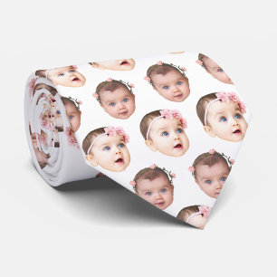 Corbata Bebé personalizado lindo cara 2 fotos