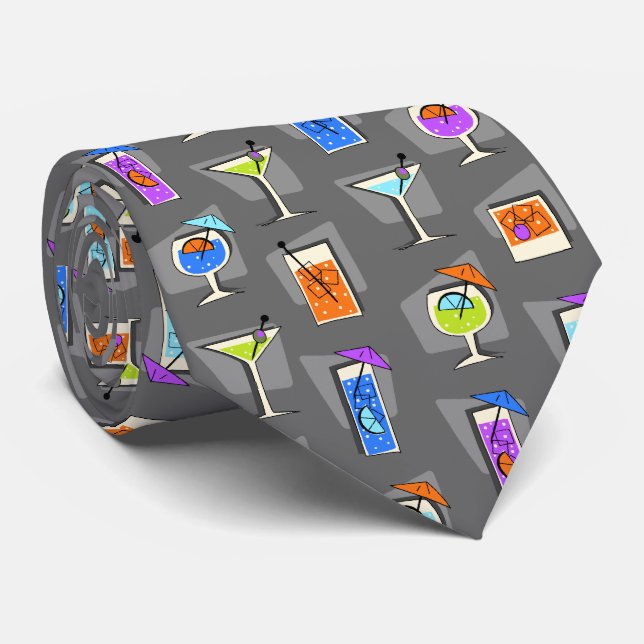 Corbata Bebidas tropicales hawaianas retras de la hora (Enrollado)