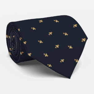Corbata Bees - abejas Bee - abeja navy