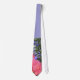 Corbata "Begonias rosadas azules" casando el lazo (Anverso)
