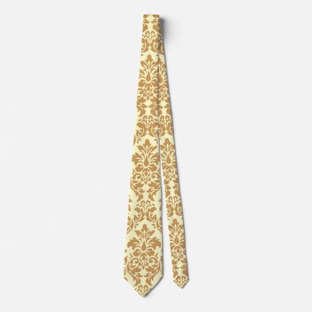 Corbata Beige Damask Tie (Anverso)