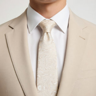 Corbata Beige Suave Ligero