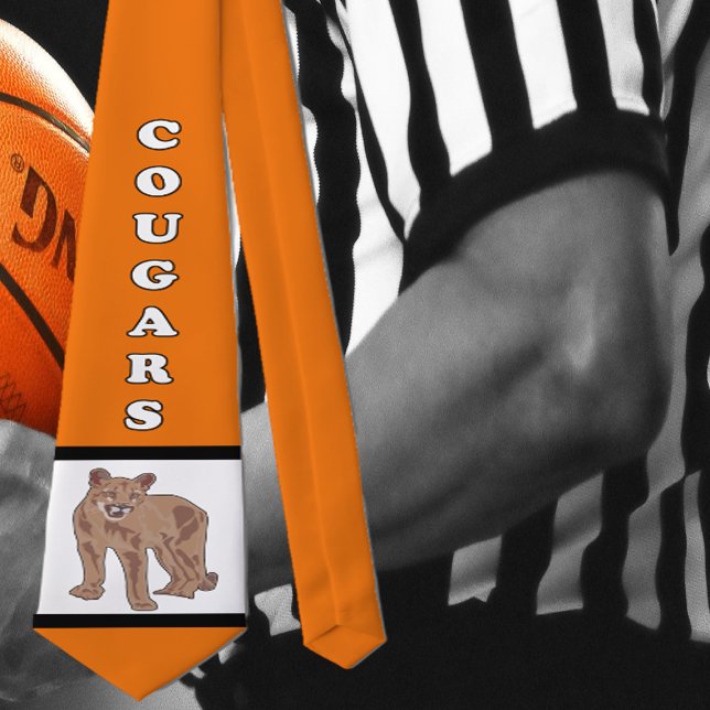 Corbata Béisbol de baloncesto de Mascot Cougar Team (Subido por el creador)