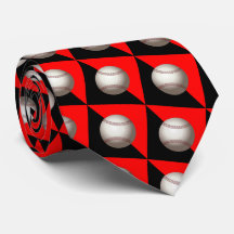 Béisbol en el cuello rojo y negro