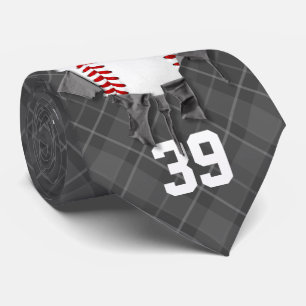 Corbata Béisbol rasgado (oscuro/personalizado)