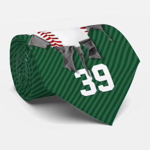 Corbata Béisbol rasgado (oscuro/personalizado)