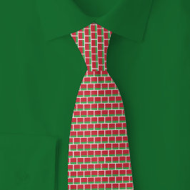 Corbata Belarus Flag Brick Pattern