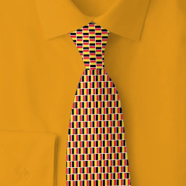 Corbata Belgium Flag Brick Pattern