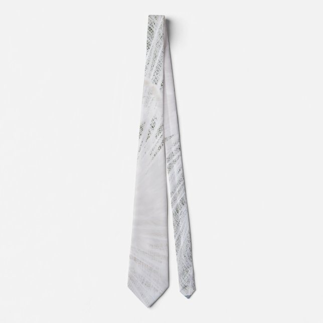 Corbata Bellas plumas de pavo real blanco (Anverso)