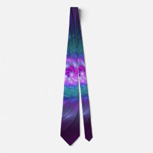 Corbata Belleza floral abstracta arte fractal colorido flo
