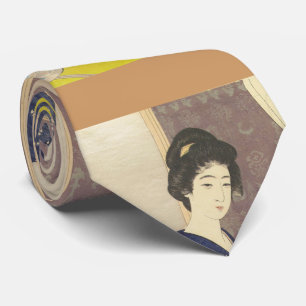 Corbata Belleza japonesa en kimono del verano