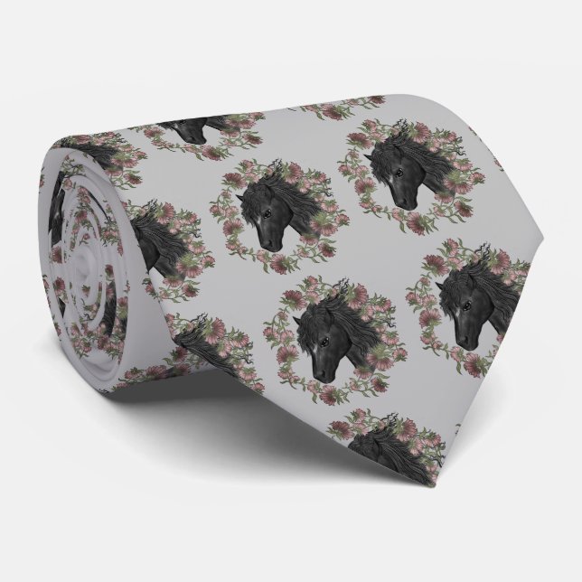 Corbata Bellflower Black Horse (Enrollado)