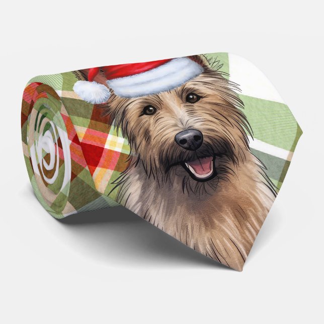 Corbata Berger Picard Dog Holiday Plaid Navidades (Enrollado)