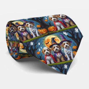 Corbata Bernedoodle Dogs Pumpkin Halloween Funny