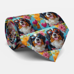 Corbata Bernese Mountain con El día de San Valentín de Ros