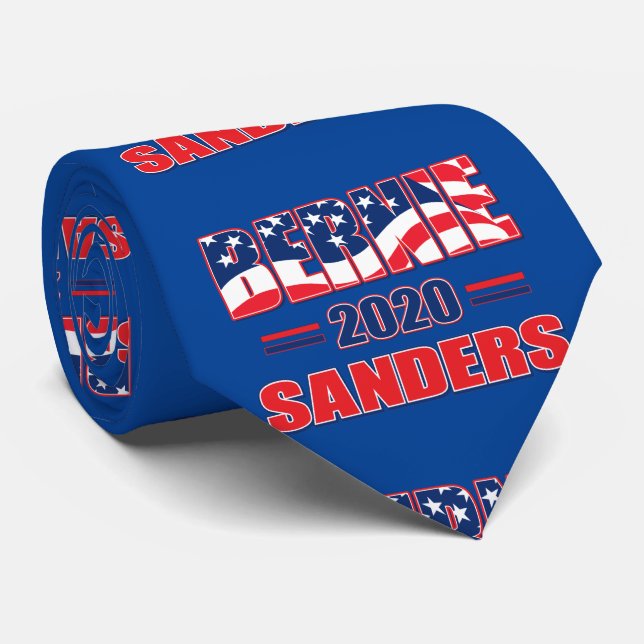Corbata Bernie Sanders para presidente 2020 (Enrollado)