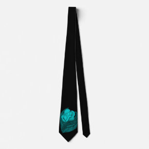 Corbata Besada de ángeles , diseño negro y verde