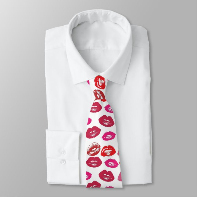 Corbata Besar labios rojos Thunder_Cove (Atado)