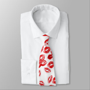 Corbata Besos de lápiz labial