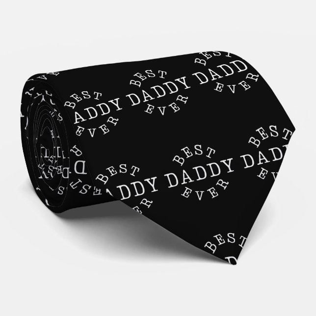 Corbata Best Daddy Ever  (Enrollado)