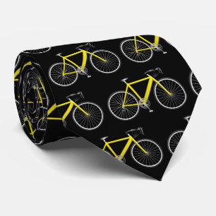 Corbata Bicicleta amarilla en negro