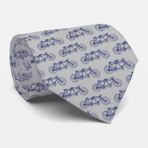 Corbata Bicicleta azul vintage para dos / Bicicleta tándem